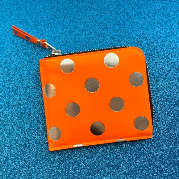 Comme des Garcons Handbags - COMME DES GARCONS Orange Wallet With Silver Dots